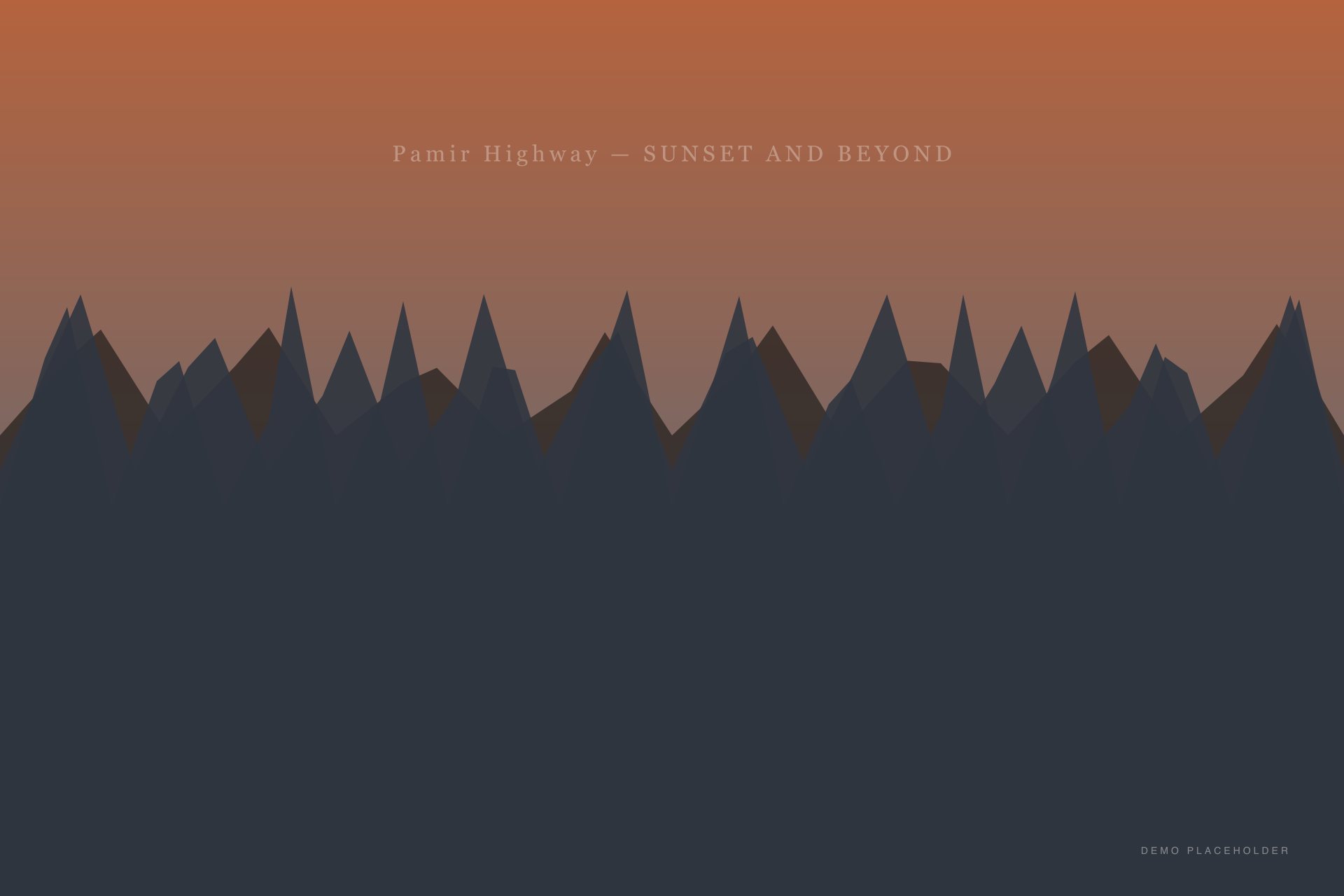 Pamir Highway at sunset